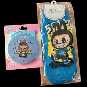 Blue Cartoon Character Kids Socks